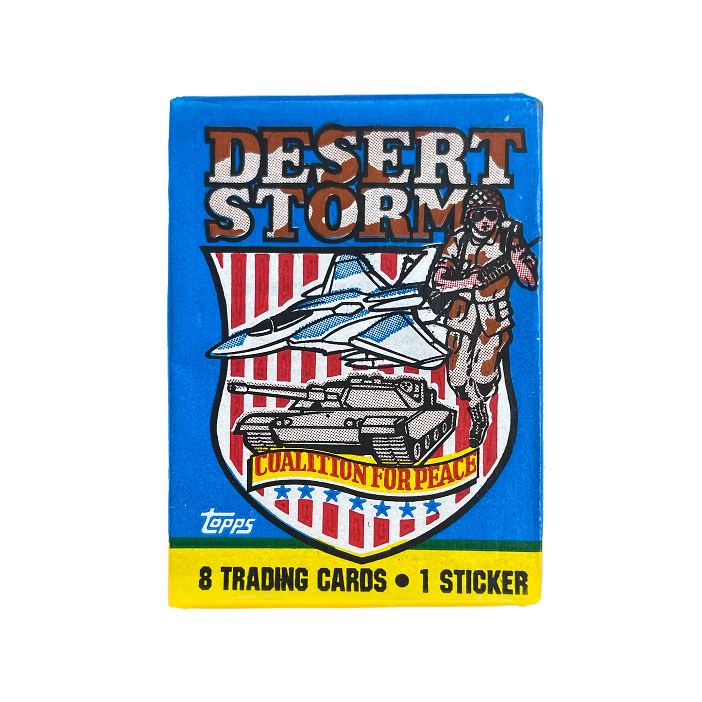 1991 Topps Desert Storm sealed trading card pack front – Coalition For Peace series